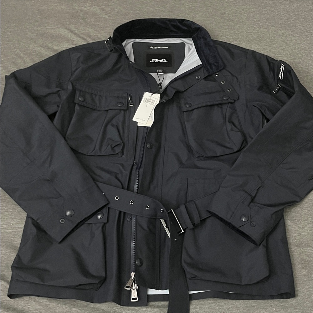 Ralph Lauren Dark Jacket with Belt water resistant